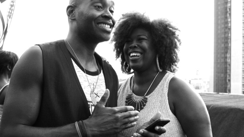 George Robert and Vashti Bell - post performance interview. 