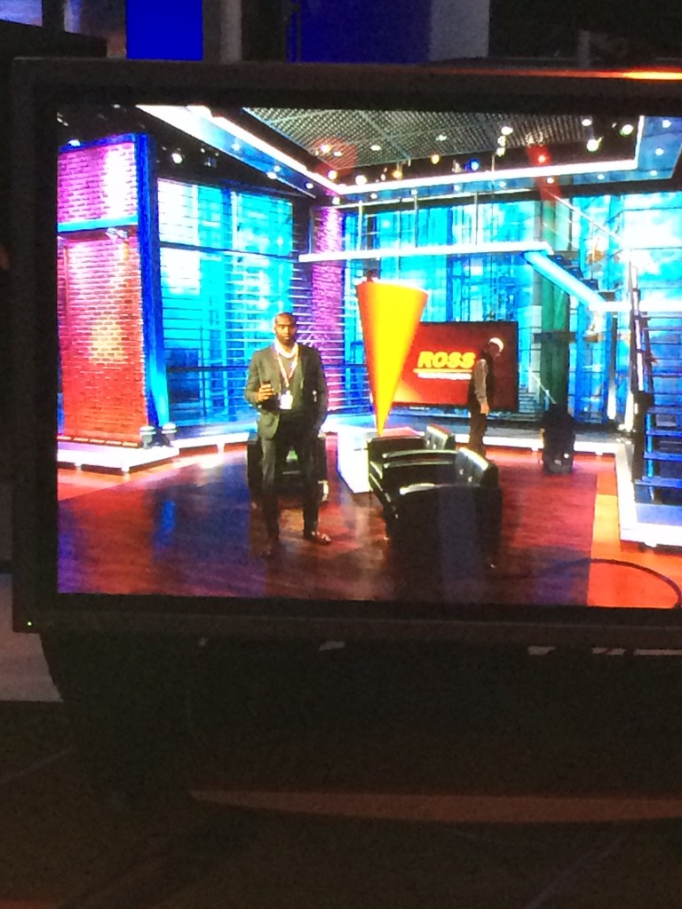 George Robert on set for Ross Video industrial shoot.