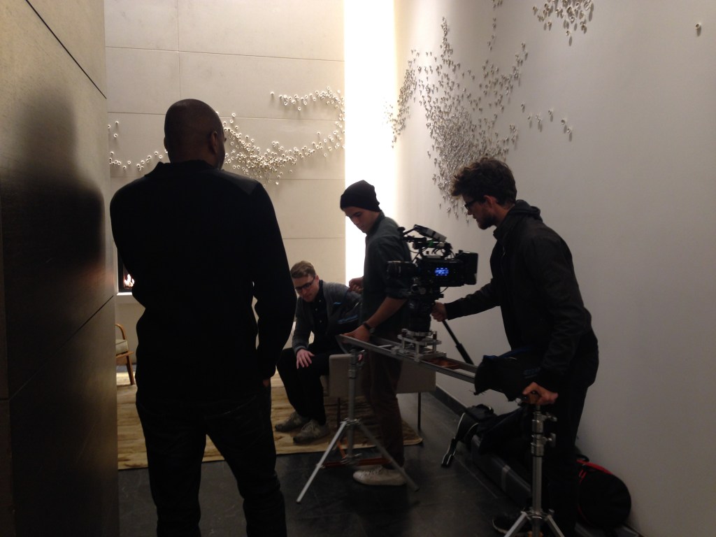 George Robert on set at The DYLAN on Fifth.